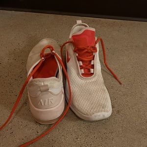 White and Orange Nike Airs